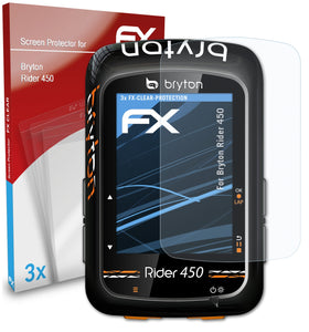 atFoliX FX-Clear Schutzfolie für Bryton Rider 450