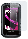 Glasfolie atFoliX kompatibel mit Bryton Rider 860, 9H Hybrid-Glass FX