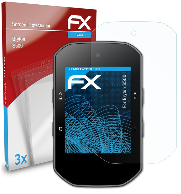 atFoliX FX-Clear Schutzfolie für Bryton S500