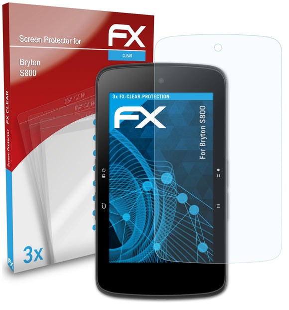 atFoliX FX-Clear Schutzfolie für Bryton S800