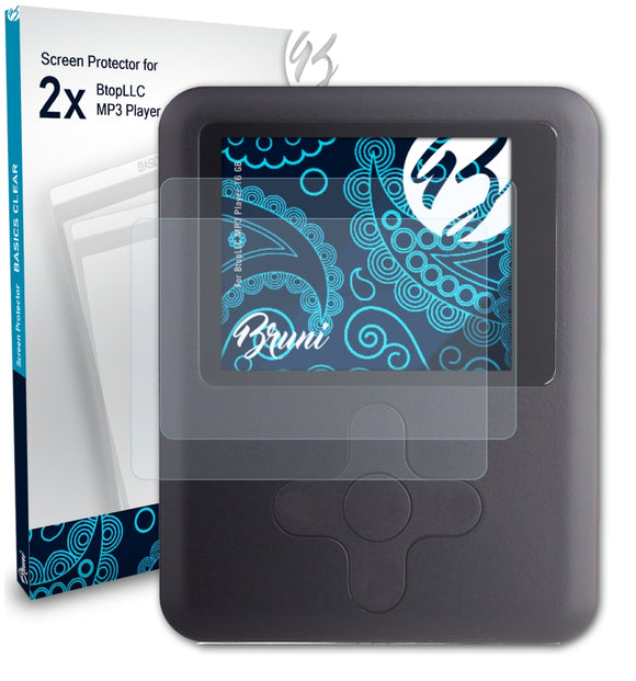 Bruni Basics-Clear Displayschutzfolie für BtopLLC MP3 Player (16 GB)