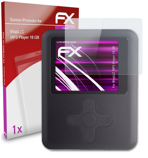 atFoliX FX-Hybrid-Glass Panzerglasfolie für BtopLLC MP3 Player (16 GB)