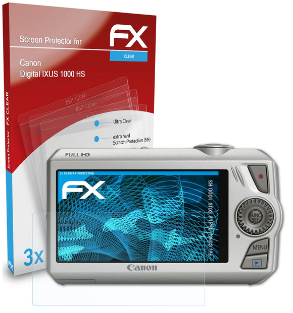 atFoliX FX-Clear Schutzfolie für Canon Digital IXUS 1000 HS
