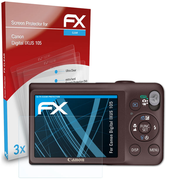 atFoliX FX-Clear Schutzfolie für Canon Digital IXUS 105