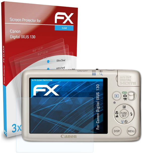 atFoliX FX-Clear Schutzfolie für Canon Digital IXUS 130