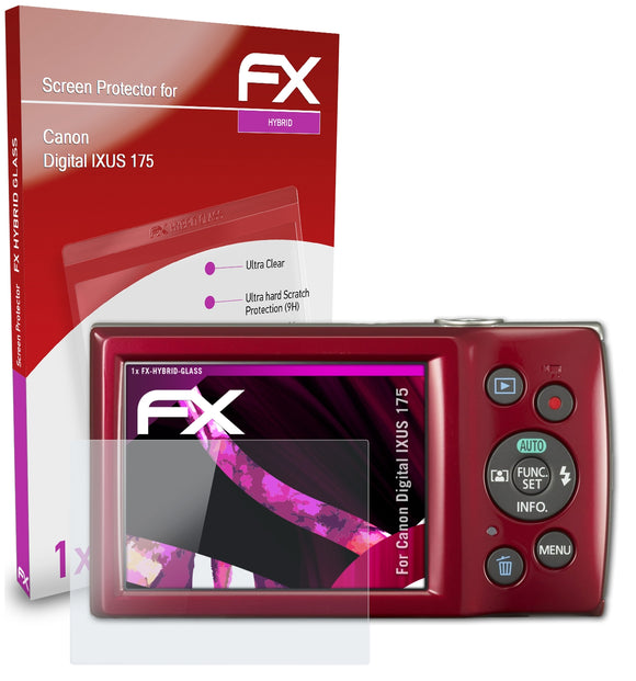 atFoliX FX-Hybrid-Glass Panzerglasfolie für Canon Digital IXUS 175