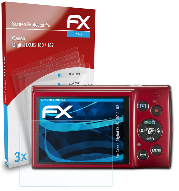 atFoliX FX-Clear Schutzfolie für Canon Digital IXUS 180 / 182