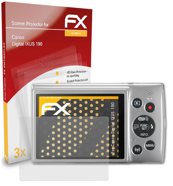 atFoliX FX-Antireflex Displayschutzfolie für Canon Digital IXUS 190