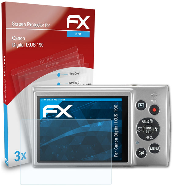 atFoliX FX-Clear Schutzfolie für Canon Digital IXUS 190