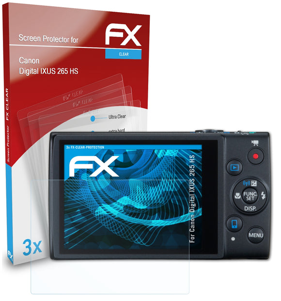 atFoliX FX-Clear Schutzfolie für Canon Digital IXUS 265 HS