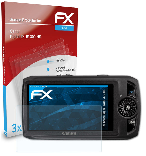 atFoliX FX-Clear Schutzfolie für Canon Digital IXUS 300 HS