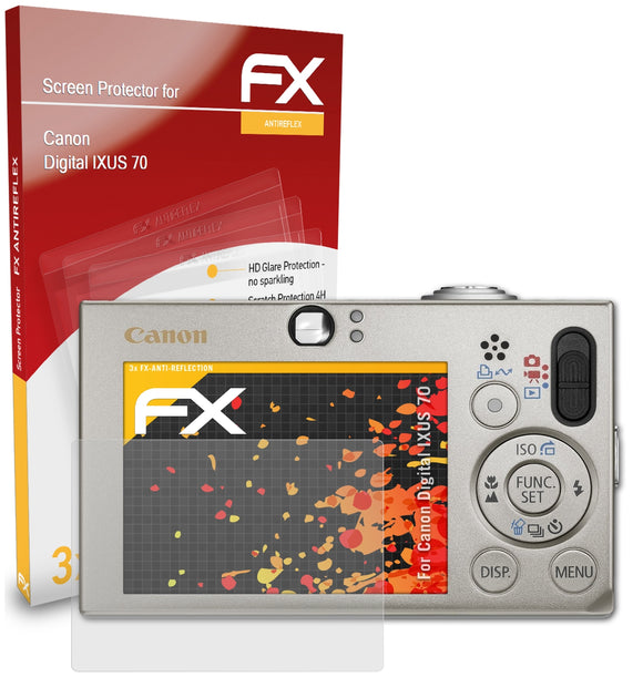 atFoliX FX-Antireflex Displayschutzfolie für Canon Digital IXUS 70