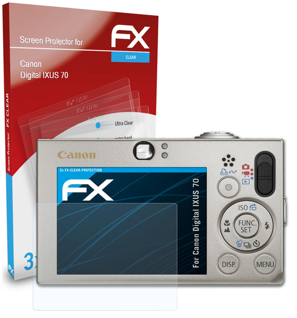 atFoliX FX-Clear Schutzfolie für Canon Digital IXUS 70