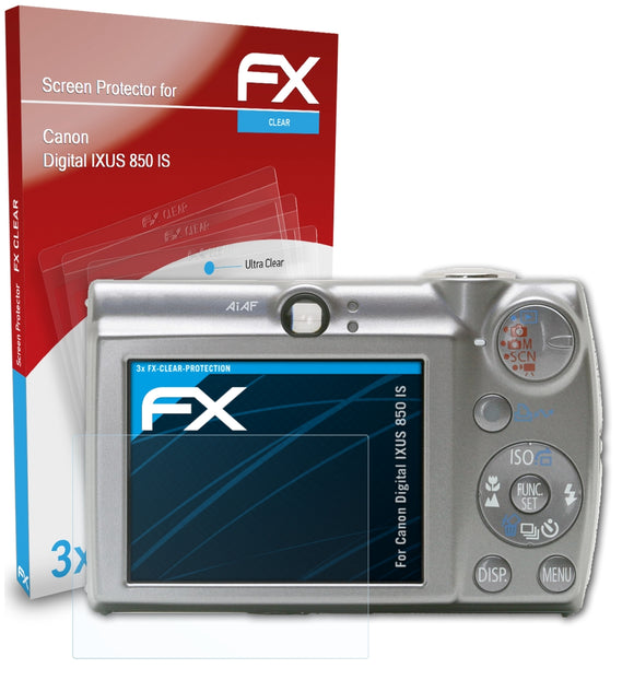 atFoliX FX-Clear Schutzfolie für Canon Digital IXUS 850 IS