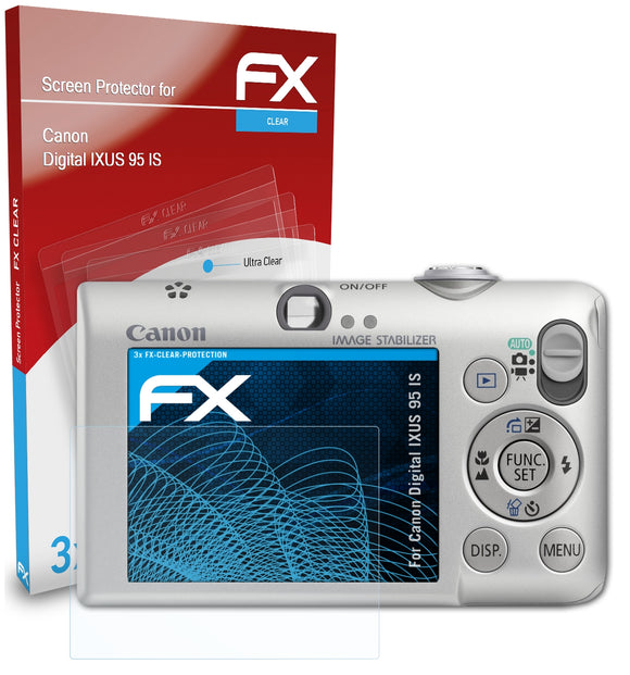 atFoliX FX-Clear Schutzfolie für Canon Digital IXUS 95 IS