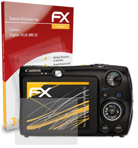 atFoliX FX-Antireflex Displayschutzfolie für Canon Digital IXUS 980 IS