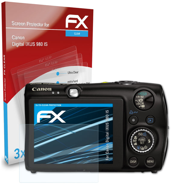 atFoliX FX-Clear Schutzfolie für Canon Digital IXUS 980 IS