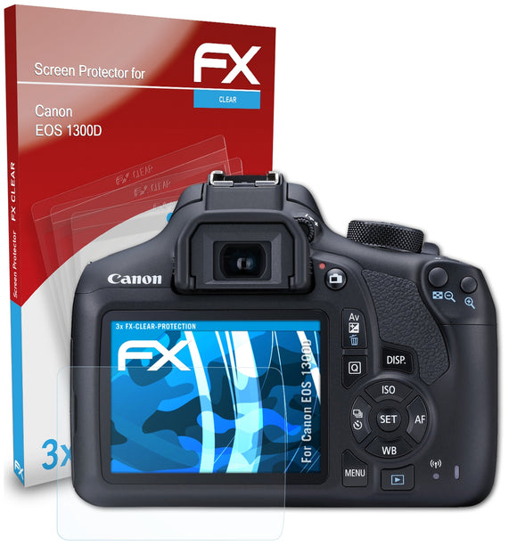 atFoliX FX-Clear Schutzfolie für Canon EOS 1300D