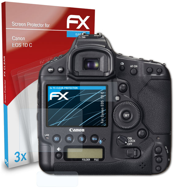 atFoliX FX-Clear Schutzfolie für Canon EOS 1D C