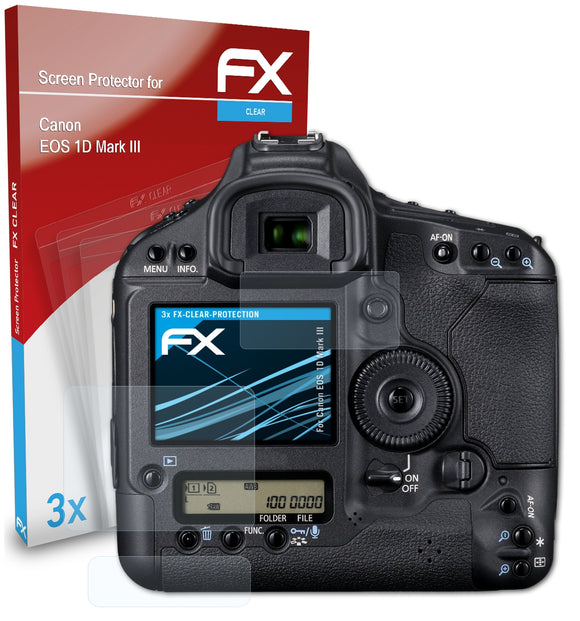 atFoliX FX-Clear Schutzfolie für Canon EOS 1D Mark III