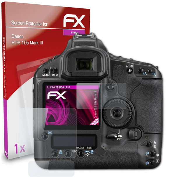 atFoliX FX-Hybrid-Glass Panzerglasfolie für Canon EOS 1Ds Mark III