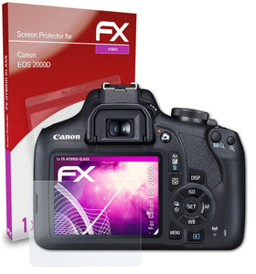 atFoliX FX-Hybrid-Glass Panzerglasfolie für Canon EOS 2000D