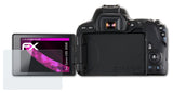 Glasfolie atFoliX kompatibel mit Canon EOS 200D / Rebel SL2, 9H Hybrid-Glass FX