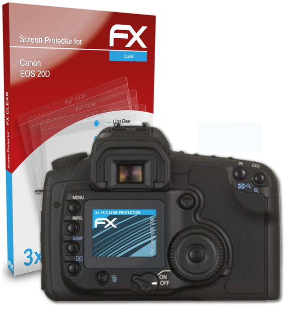 atFoliX FX-Clear Schutzfolie für Canon EOS 20D