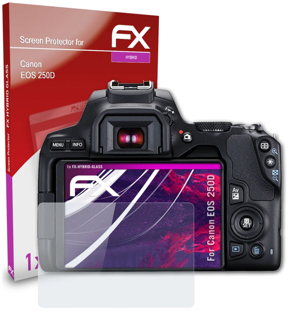 atFoliX FX-Hybrid-Glass Panzerglasfolie für Canon EOS 250D