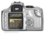 Panzerfolie atFoliX kompatibel mit Canon EOS 300D, entspiegelnde und stoßdämpfende FX (3X)