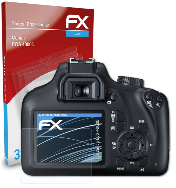 atFoliX FX-Clear Schutzfolie für Canon EOS 4000D