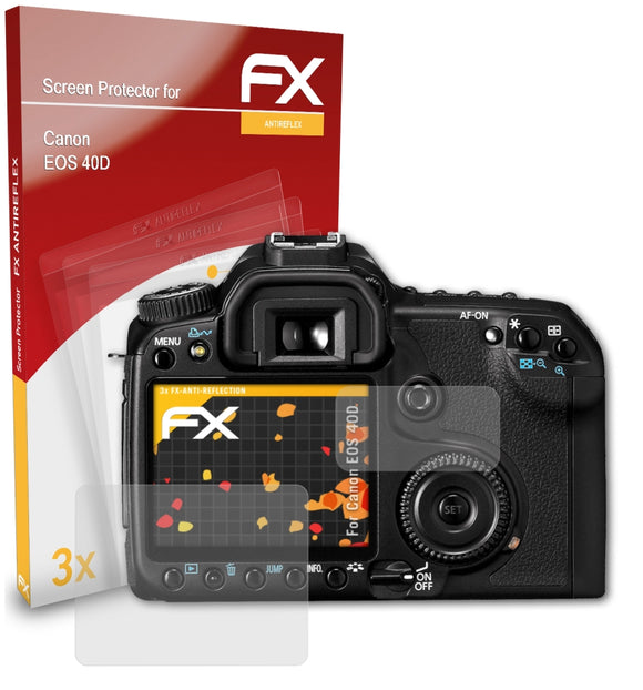 atFoliX FX-Antireflex Displayschutzfolie für Canon EOS 40D