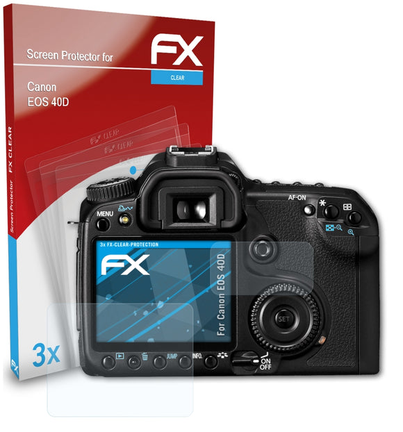 atFoliX FX-Clear Schutzfolie für Canon EOS 40D