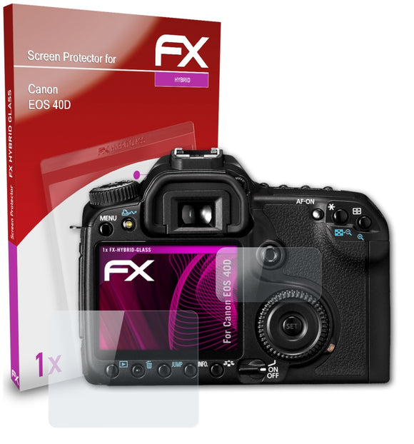 atFoliX FX-Hybrid-Glass Panzerglasfolie für Canon EOS 40D