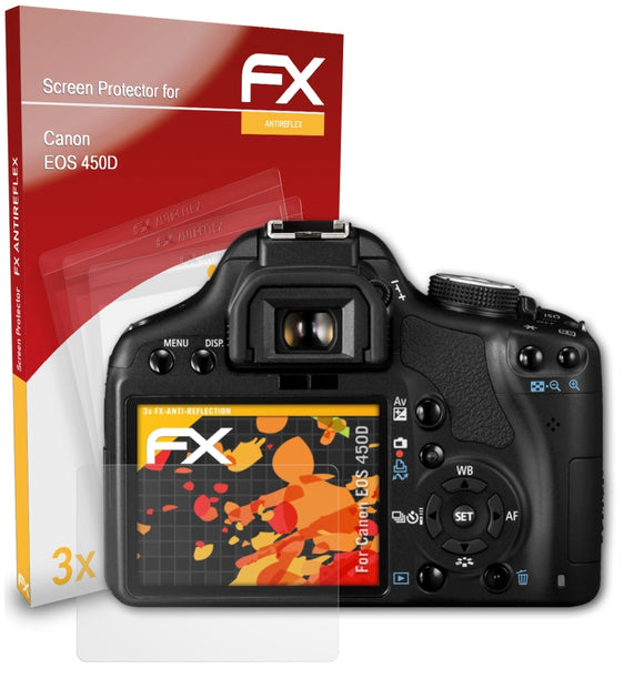 atFoliX FX-Antireflex Displayschutzfolie für Canon EOS 450D