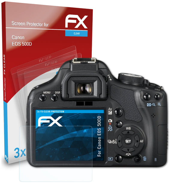 atFoliX FX-Clear Schutzfolie für Canon EOS 500D