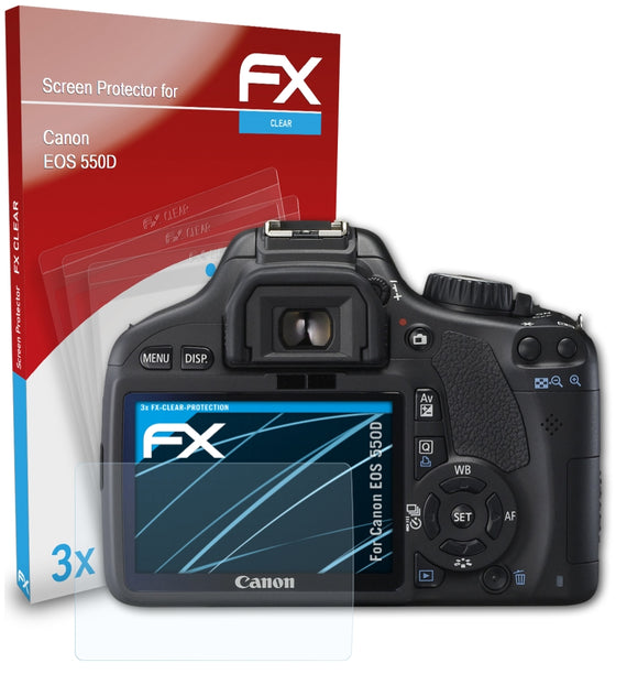 atFoliX FX-Clear Schutzfolie für Canon EOS 550D
