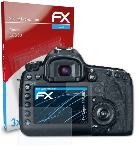 atFoliX FX-Clear Schutzfolie für Canon EOS 5D