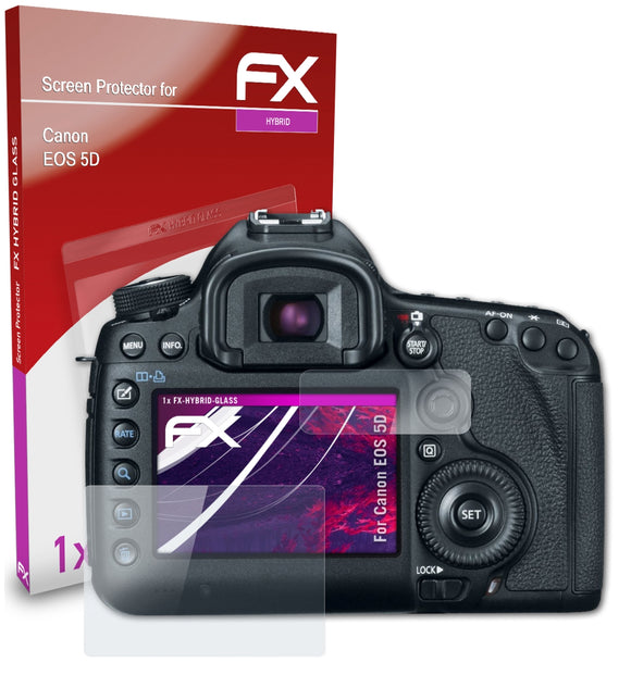 atFoliX FX-Hybrid-Glass Panzerglasfolie für Canon EOS 5D