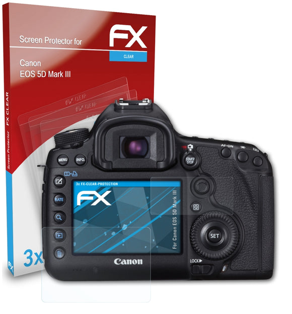 atFoliX FX-Clear Schutzfolie für Canon EOS 5D Mark III