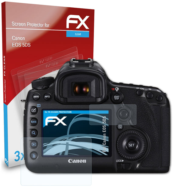 atFoliX FX-Clear Schutzfolie für Canon EOS 5DS