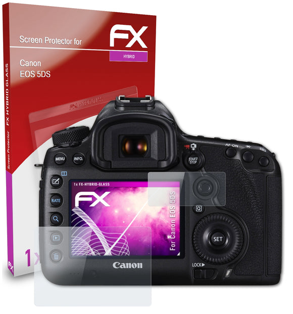 atFoliX FX-Hybrid-Glass Panzerglasfolie für Canon EOS 5DS