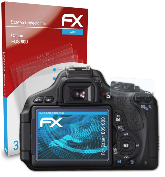 atFoliX FX-Clear Schutzfolie für Canon EOS 60D
