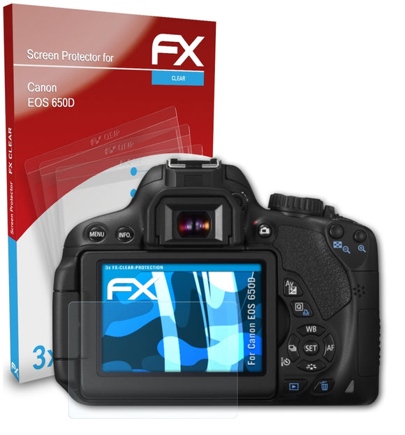 atFoliX FX-Clear Schutzfolie für Canon EOS 650D