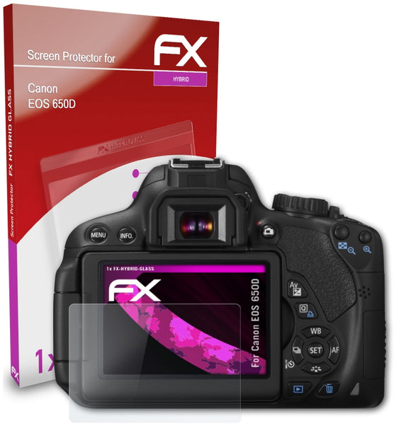 atFoliX FX-Hybrid-Glass Panzerglasfolie für Canon EOS 650D