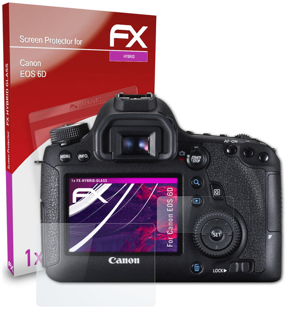 atFoliX FX-Hybrid-Glass Panzerglasfolie für Canon EOS 6D