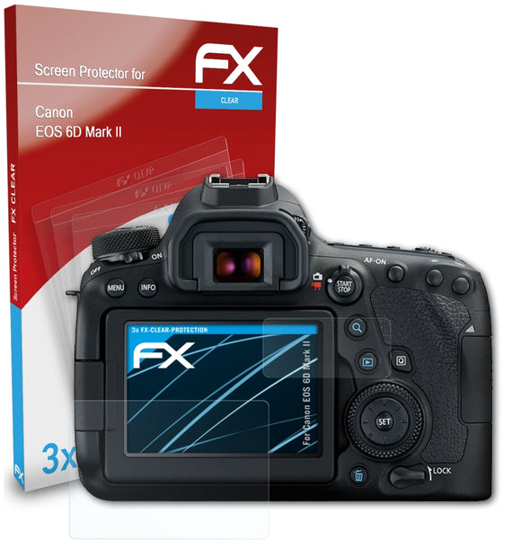 atFoliX FX-Clear Schutzfolie für Canon EOS 6D Mark II
