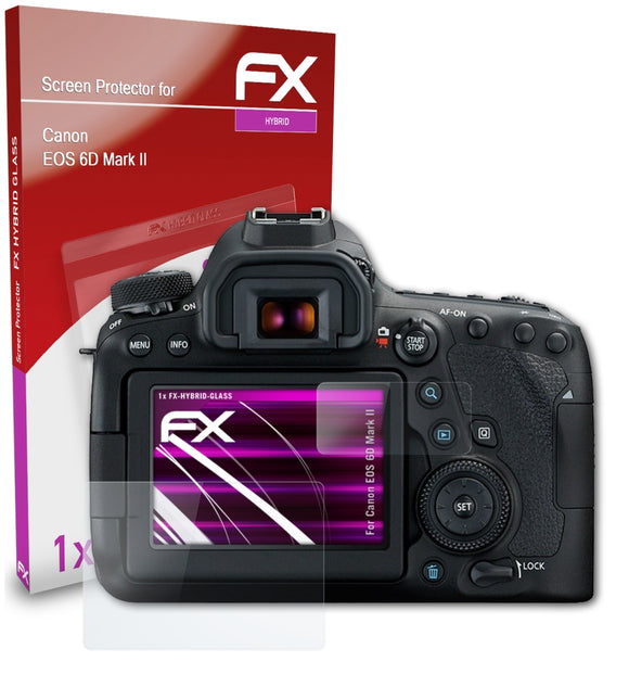 atFoliX FX-Hybrid-Glass Panzerglasfolie für Canon EOS 6D Mark II