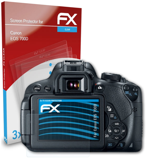 atFoliX FX-Clear Schutzfolie für Canon EOS 700D