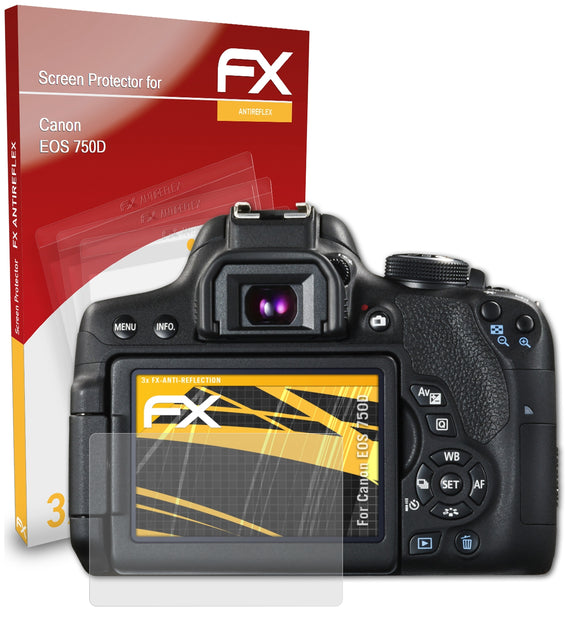 atFoliX FX-Antireflex Displayschutzfolie für Canon EOS 750D